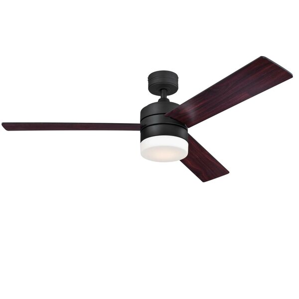 52" Luray 3 - Blade LED Propeller Ceiling Fan with Remote Control and Light Kit 3548RR