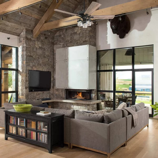 52'' Alexa 5 - Blade Standard Ceiling Fan with and Light Kit Included