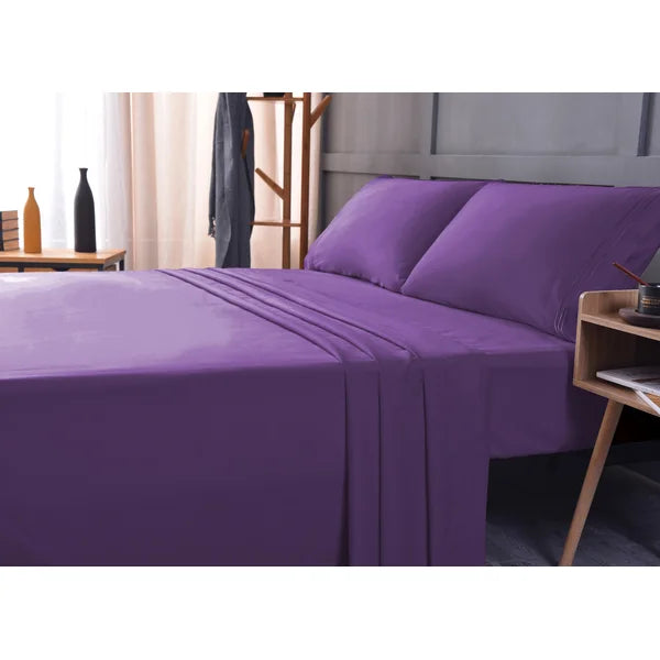 King Violet Aighleigh 1800 Thread Count Sheet Set