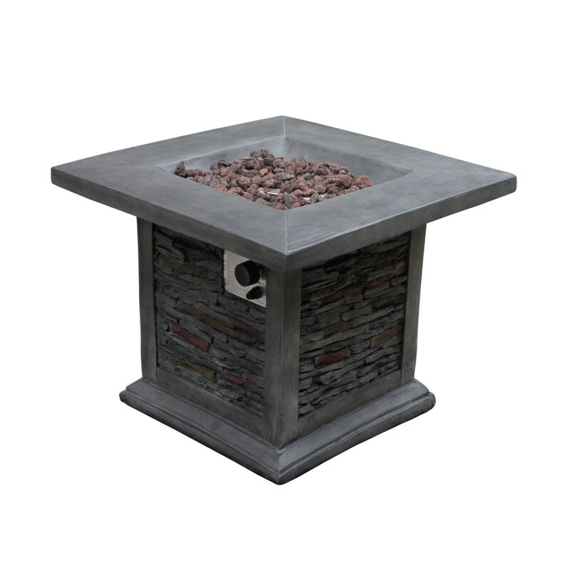 bettine stone propane fire pit table