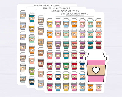 Starbucks Sticker Pack Bundle, Planner Stickers, Custom Stickers