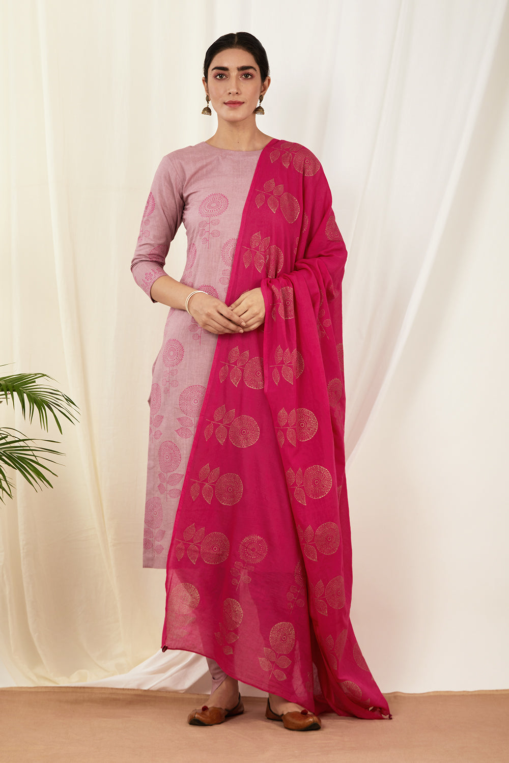 Lavender Kurta And Dhoti Pant Set With Pink Dupatta Set Of 3 Purple Panchi Reviews On Judgeme 6267