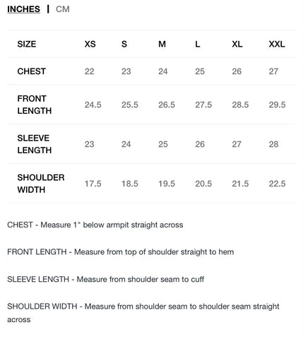Size Guide – Elysium Official