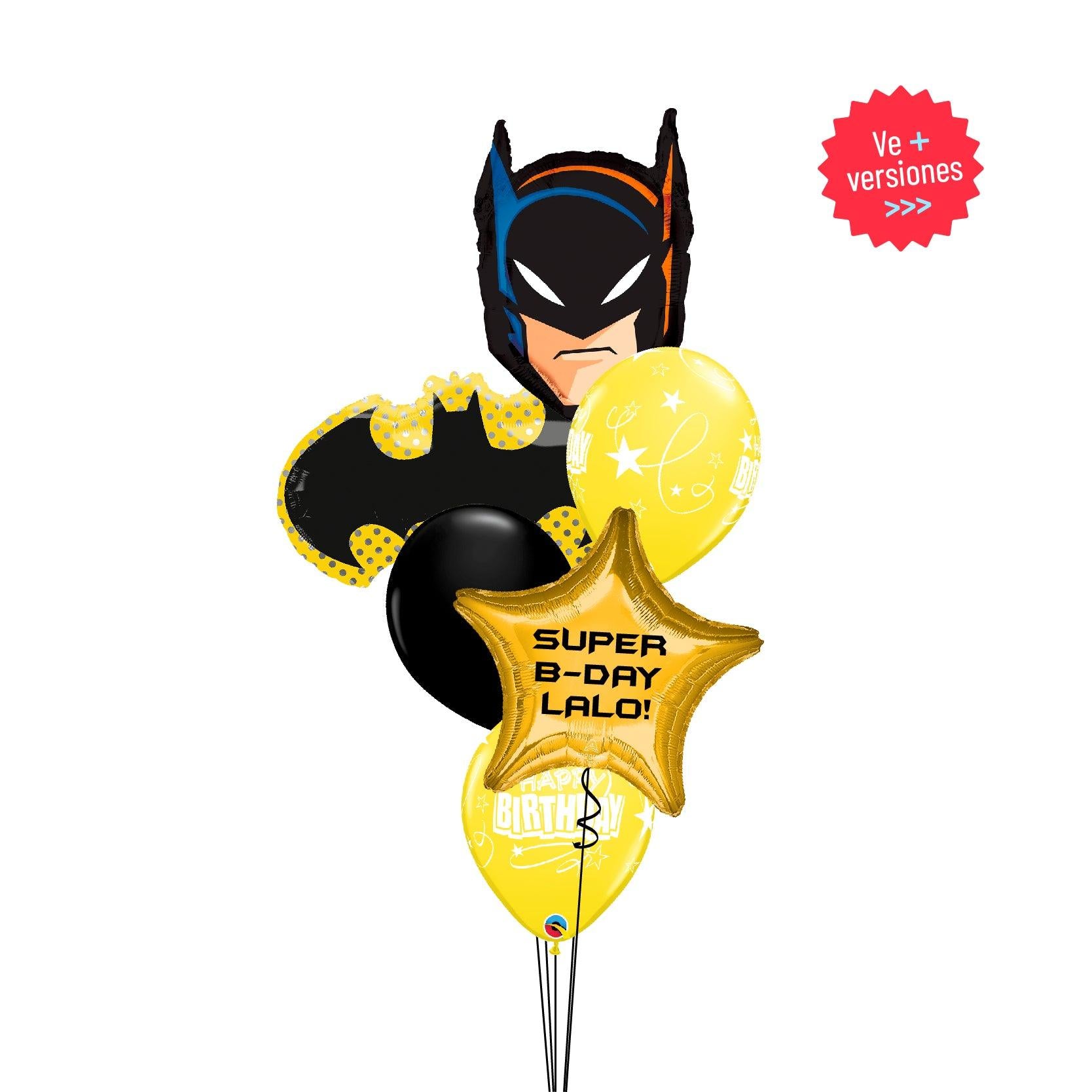 Globos Batman Party con Estrella (personalizada) | Arreglos Cumpleaños Niño  | tuglobero