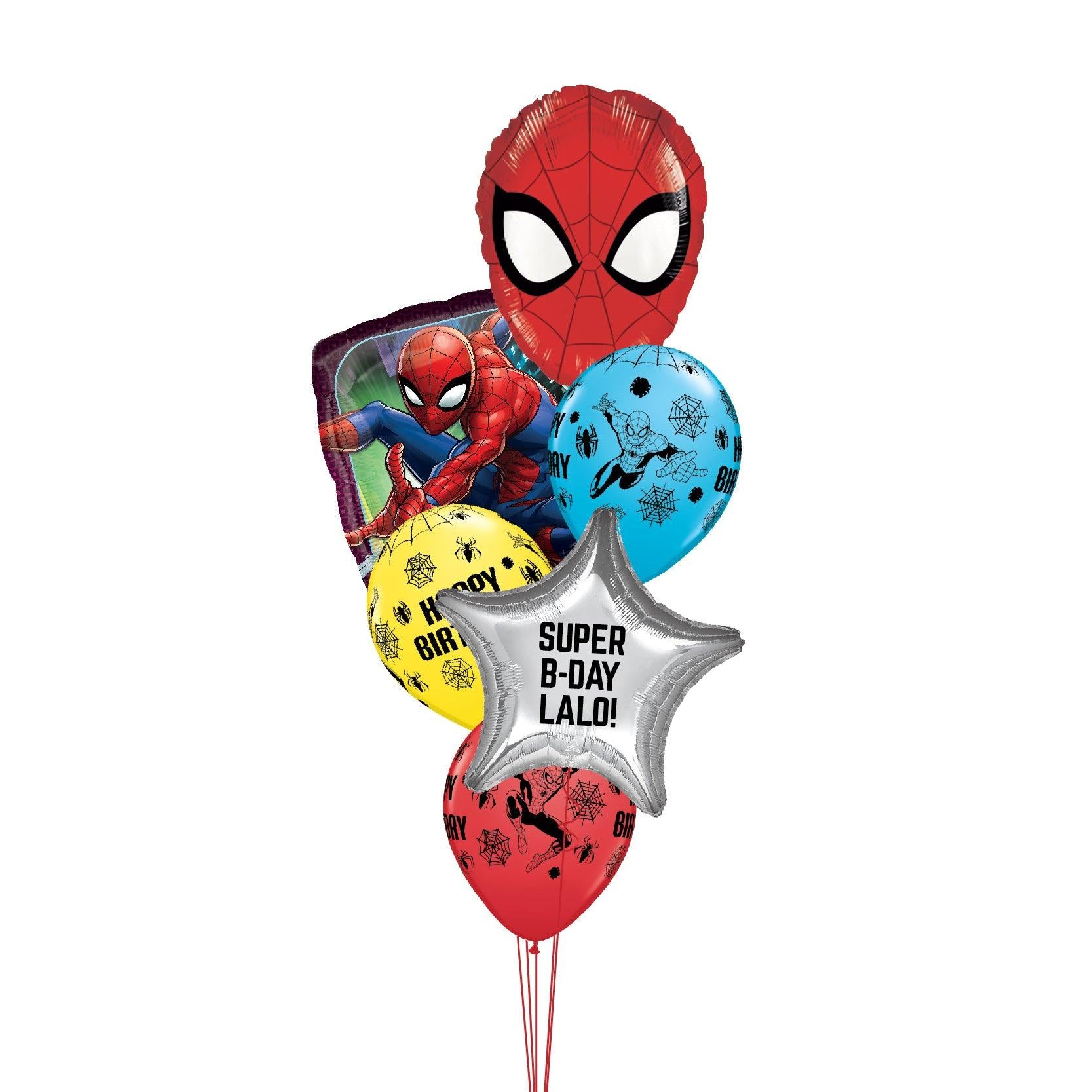 Globos Spiderman Party con Estrella (personalizada) | Arreglos Cumpleaños  Niño | tuglobero