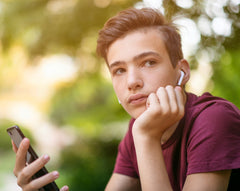 Boy with phone