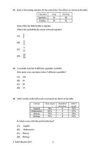 Past hsc trial papers general mathematics
