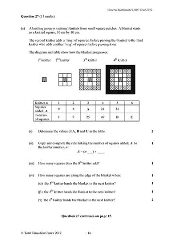 Past hsc trial papers general mathematics