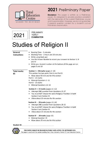 religion studies paper 1 2020