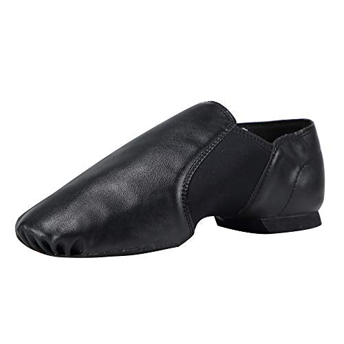 Womens Leather Jazz Slip-On Shoes 