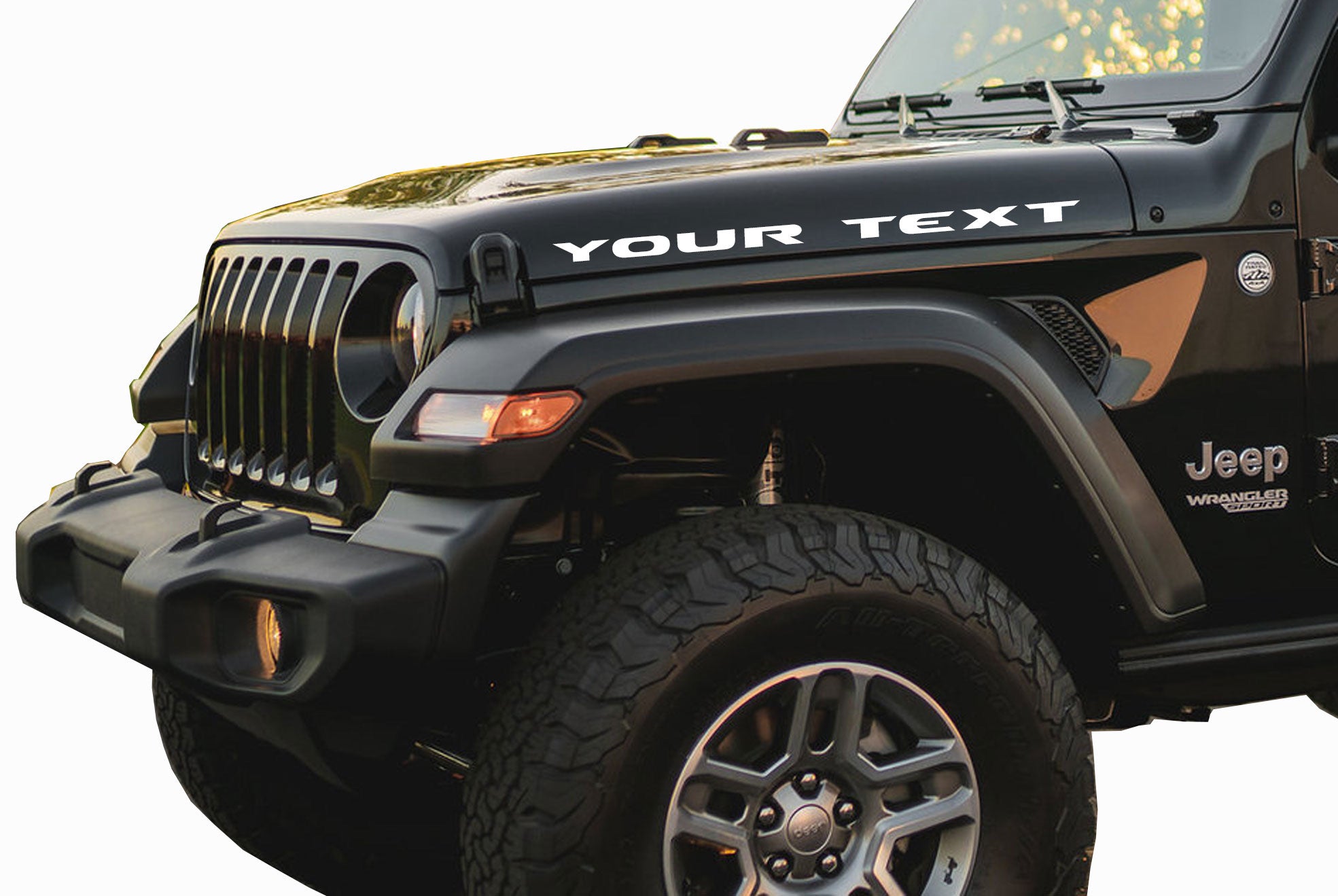 Custom Text Jeep Hood Decal | 2 Decals | Wrangler JL JK YJ TJ | Custom –  iCutDecals