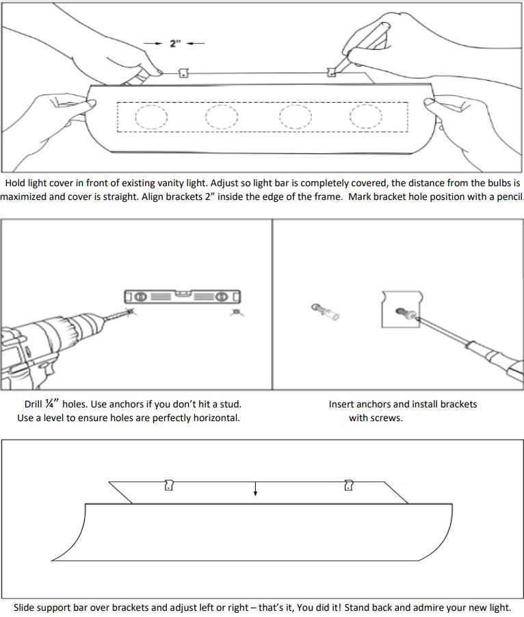 Homeconcept Moderne Vanity Light Cover Refresh Kit