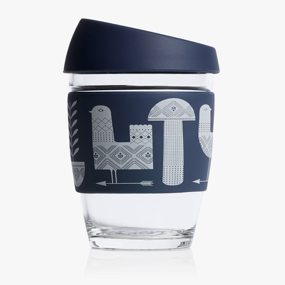 glass reusable coffee cup