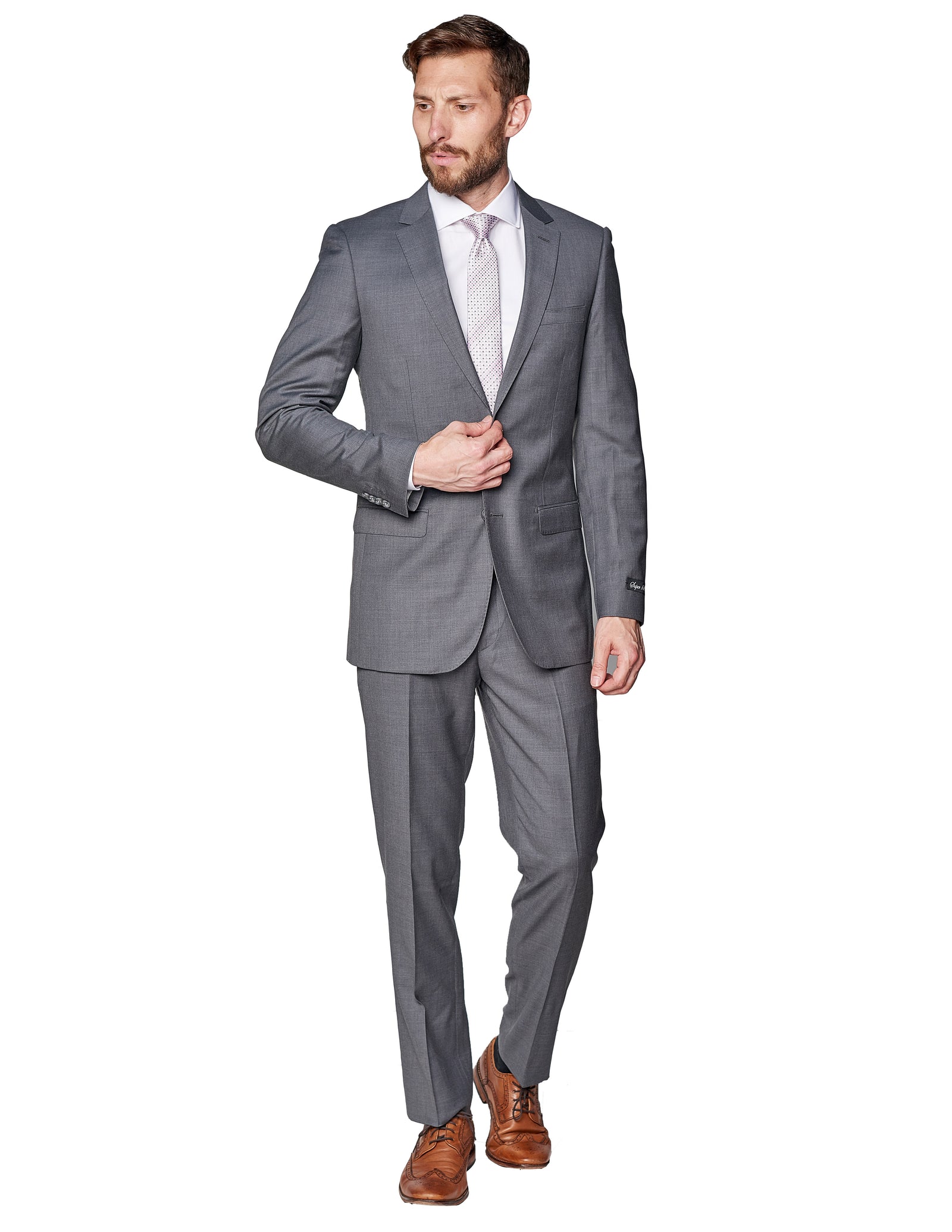 Light Grey Super 150's Wool Suit - The Suit Spot