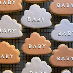 CUSTOM BABY SHOWER BABY CLOUDS COOKIES