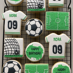 CUSTOM SOCCER THEME BIRTHDAY COOKIES