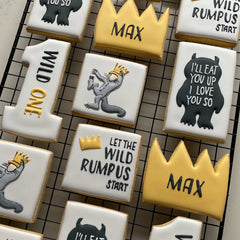 CUSTOM WHERE THE WILD THINGS ARE FIRST BIRTHDAY COOKIES