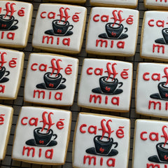 CUSTOM CORPORATE CAFE LOGO COOKIES