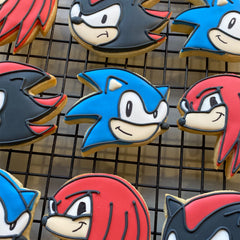 CUSTOM MINI SONIC KNUCKLES SHADOW COOKIES