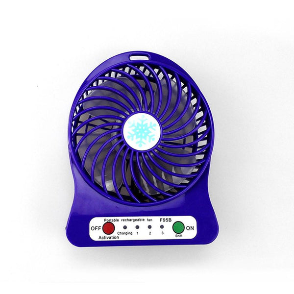 portable rechargeable fan with led light