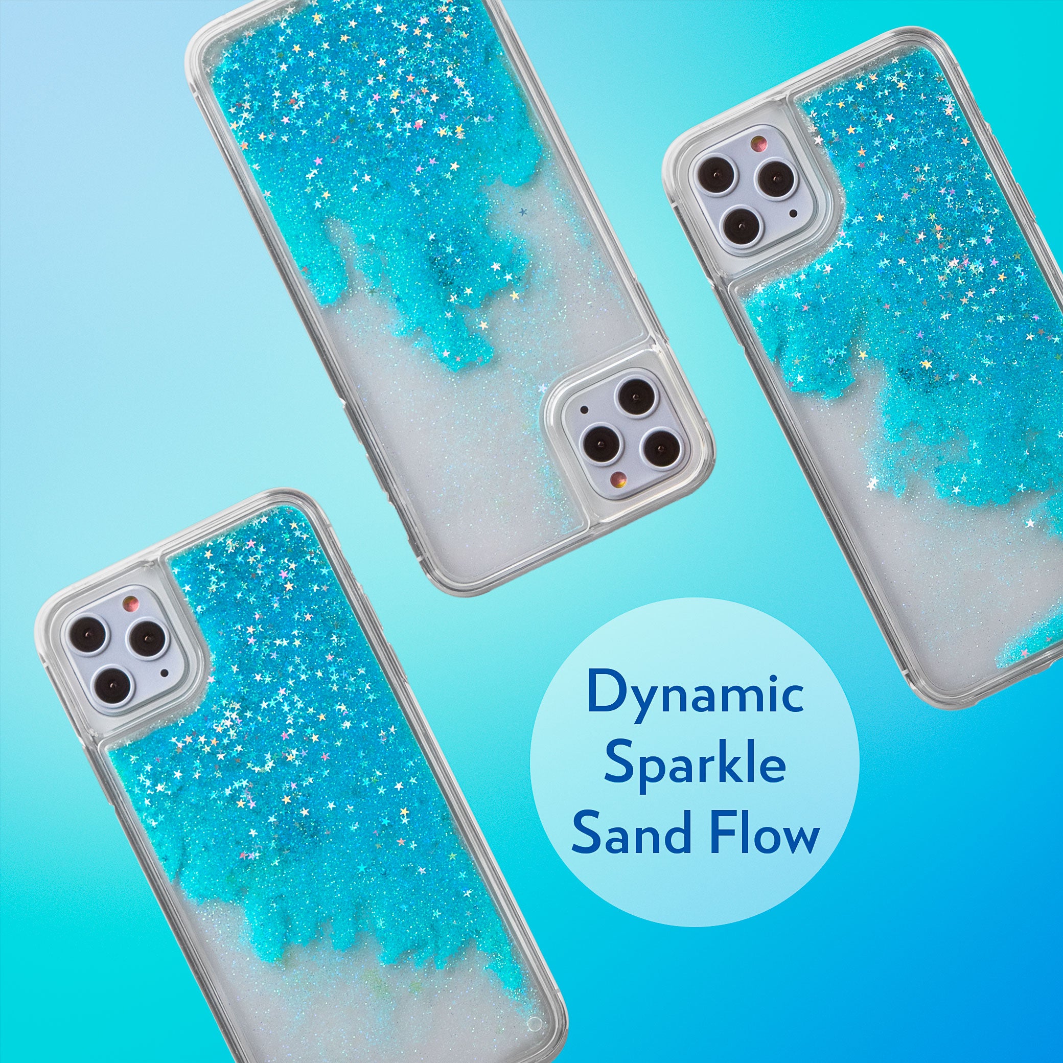 Glitter Liquid Case For Iphone 11 Pro Max Iridescent Stars In Blue S Steeplab