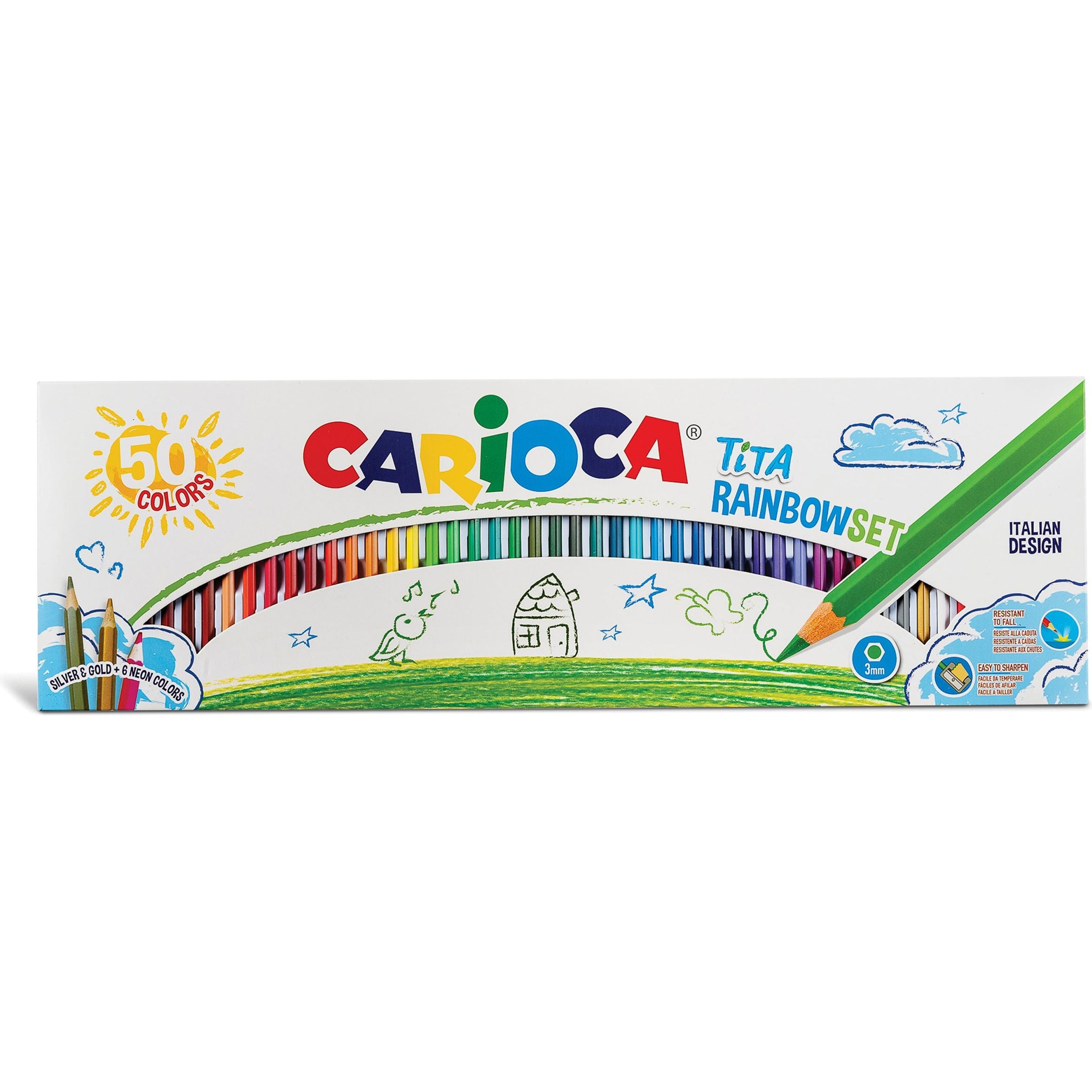 CARIOCA - Matite colorate Tita Rainbow set 50 pezzi – Shop On Line Happy  Casa Store