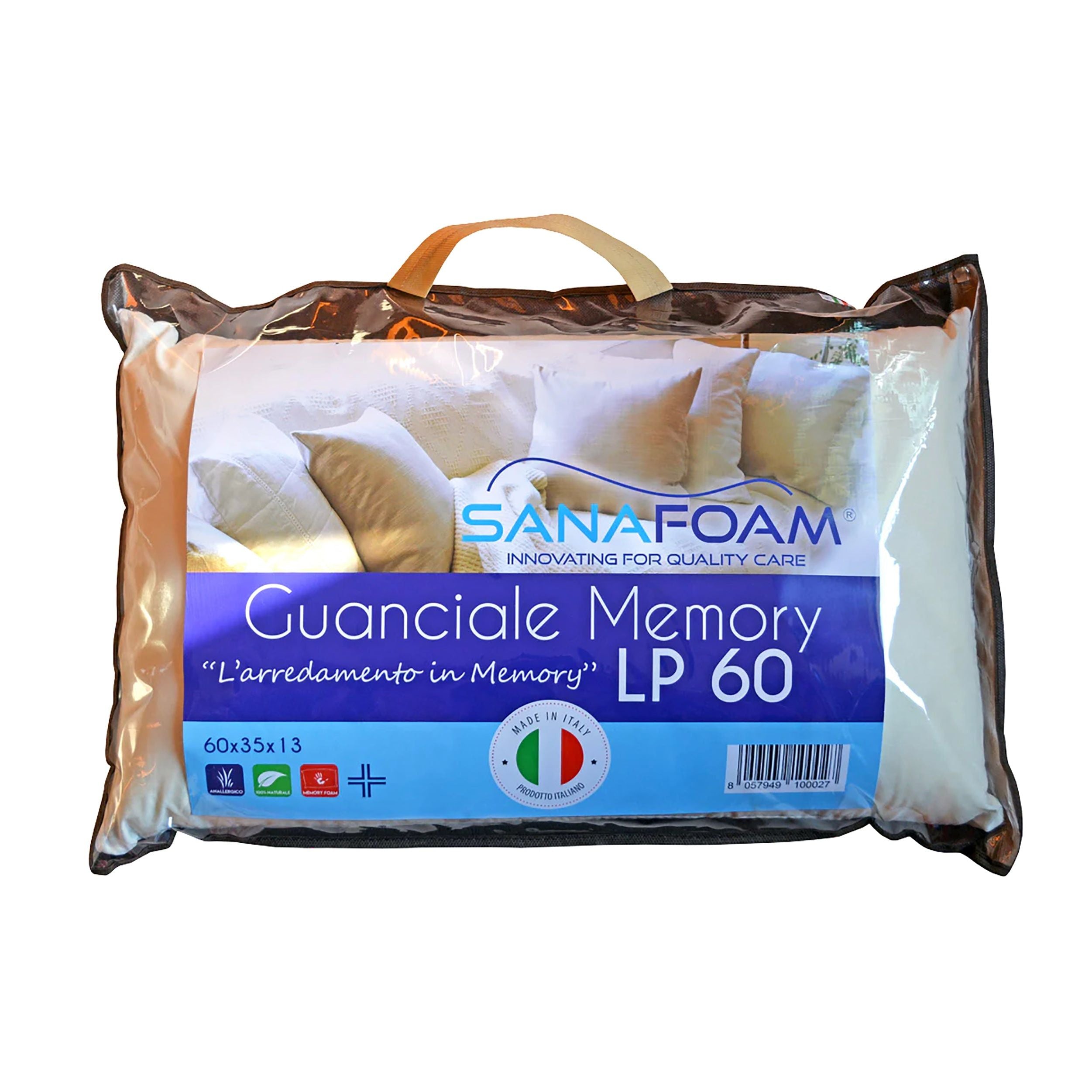 SANAFOAM - Guanciale Memory Foam - h13x60x35 cm – Shop On Line