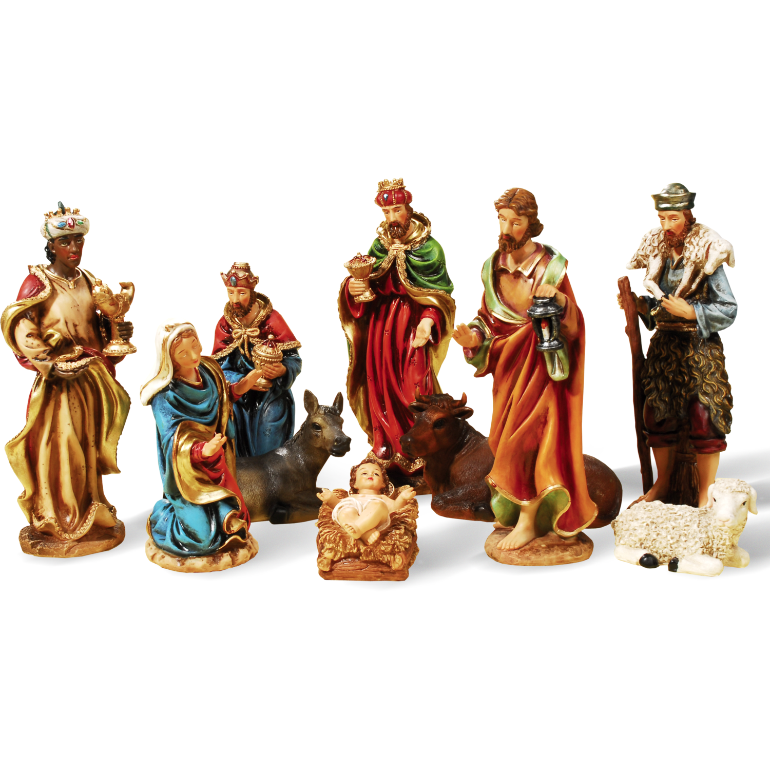 119° STATUINE PRESEPE VINTAGE IN PLASTICA SET NATIVITA