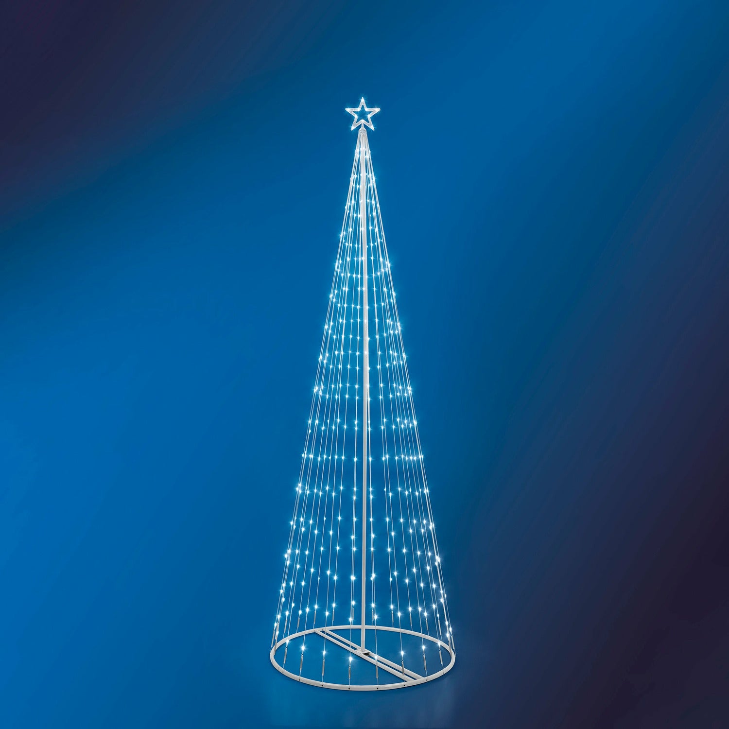 Albero di natale H 100 con 330 luci led bianco calde incorporate lume  d'arredo elegante particolare esclusivo