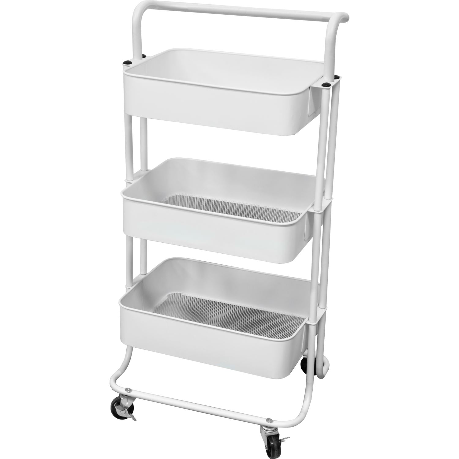 howa shop accessories Carrello spesa in legno Funny bianco grigio  turchese 48822