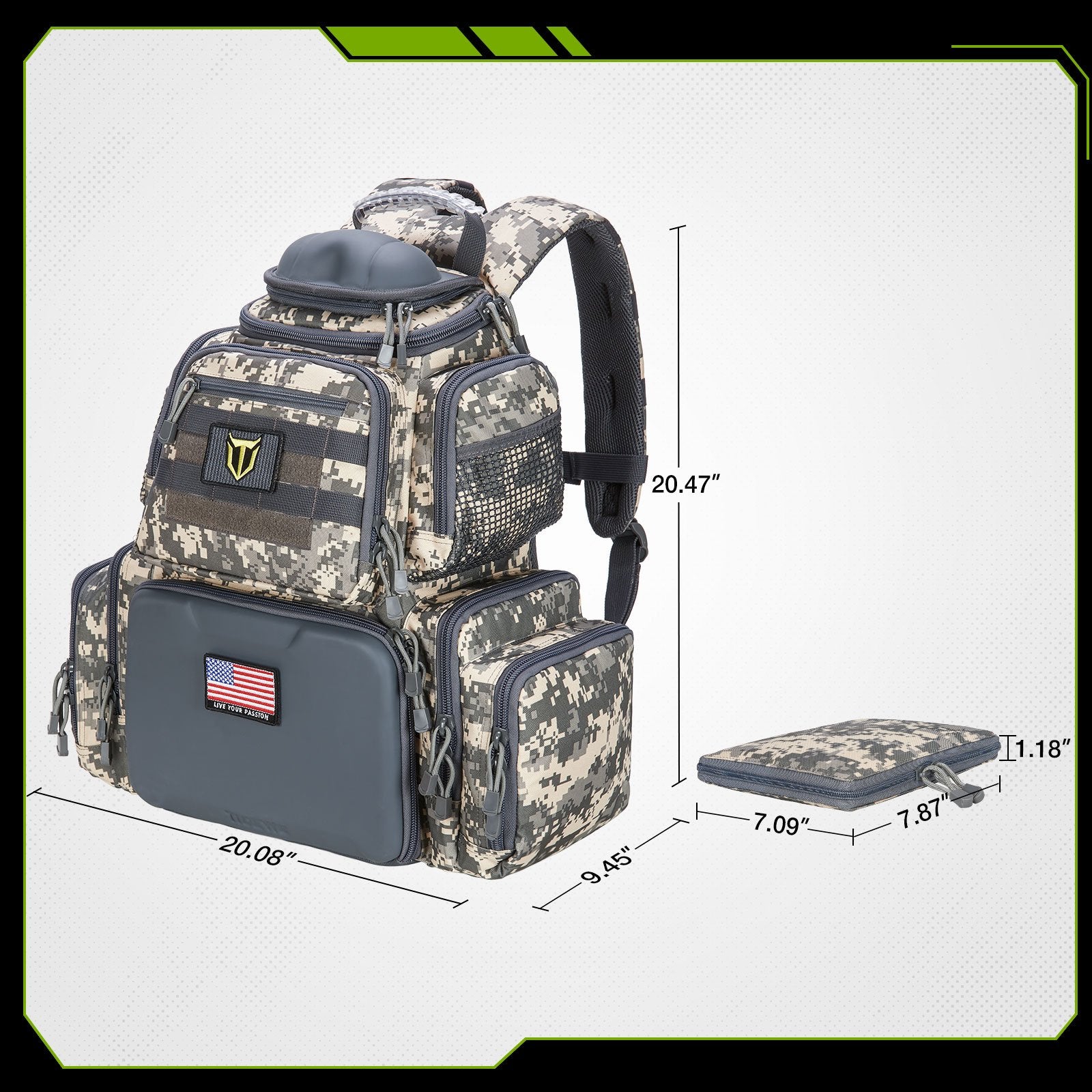TideWe Tactical Range Backpack Bag Carrier Range Pack – Camping Outdoors