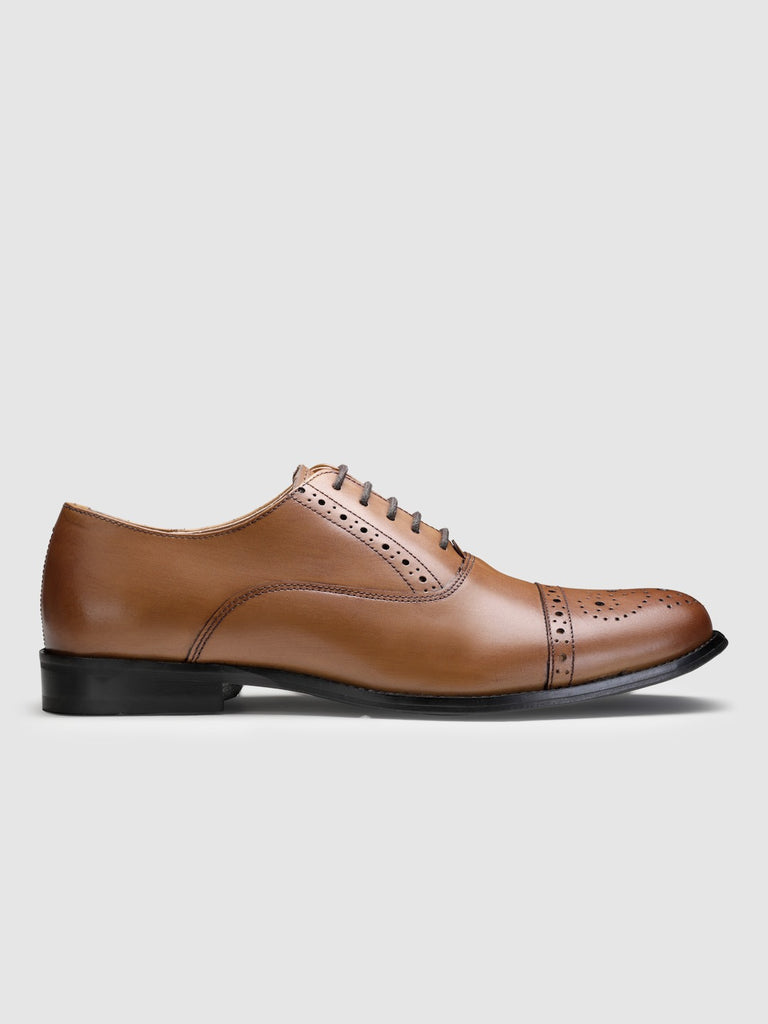 Genuine Leather Tan Oxford Shoes