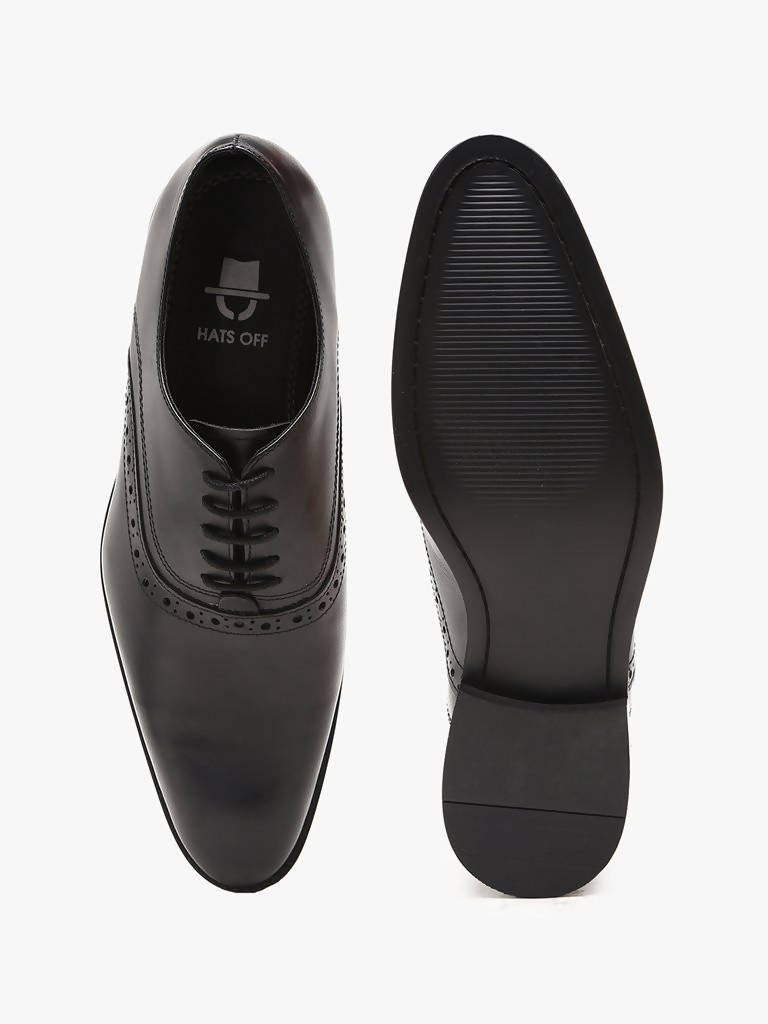Genuine Leather Black Oxford Shoes