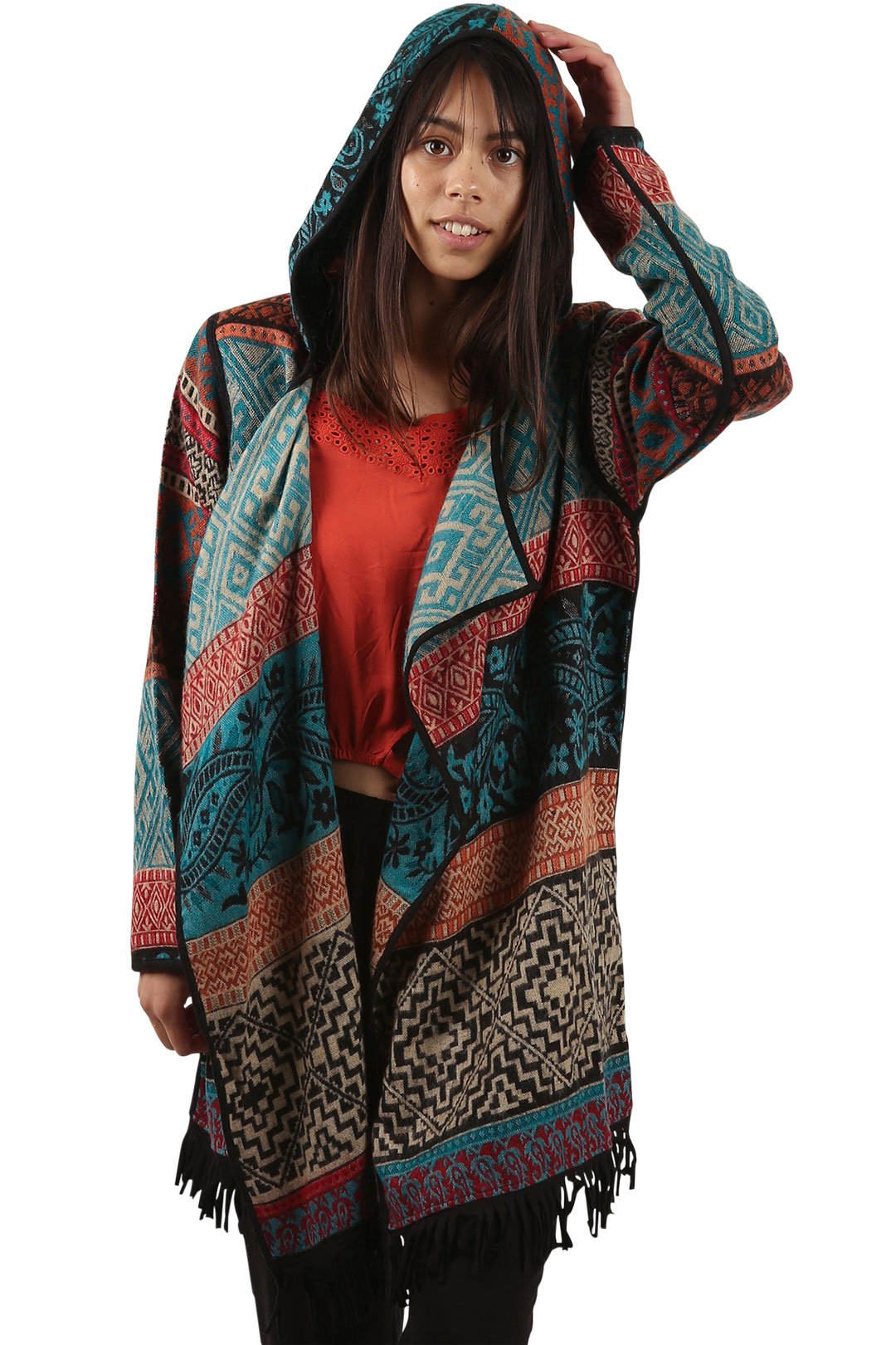 Aztec Hood Jacket | Clothing | ISHKA – Ishka