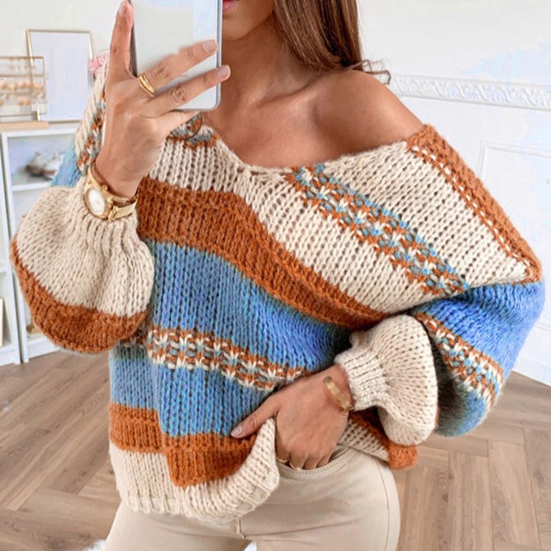Image of Striped Knitted Sweater