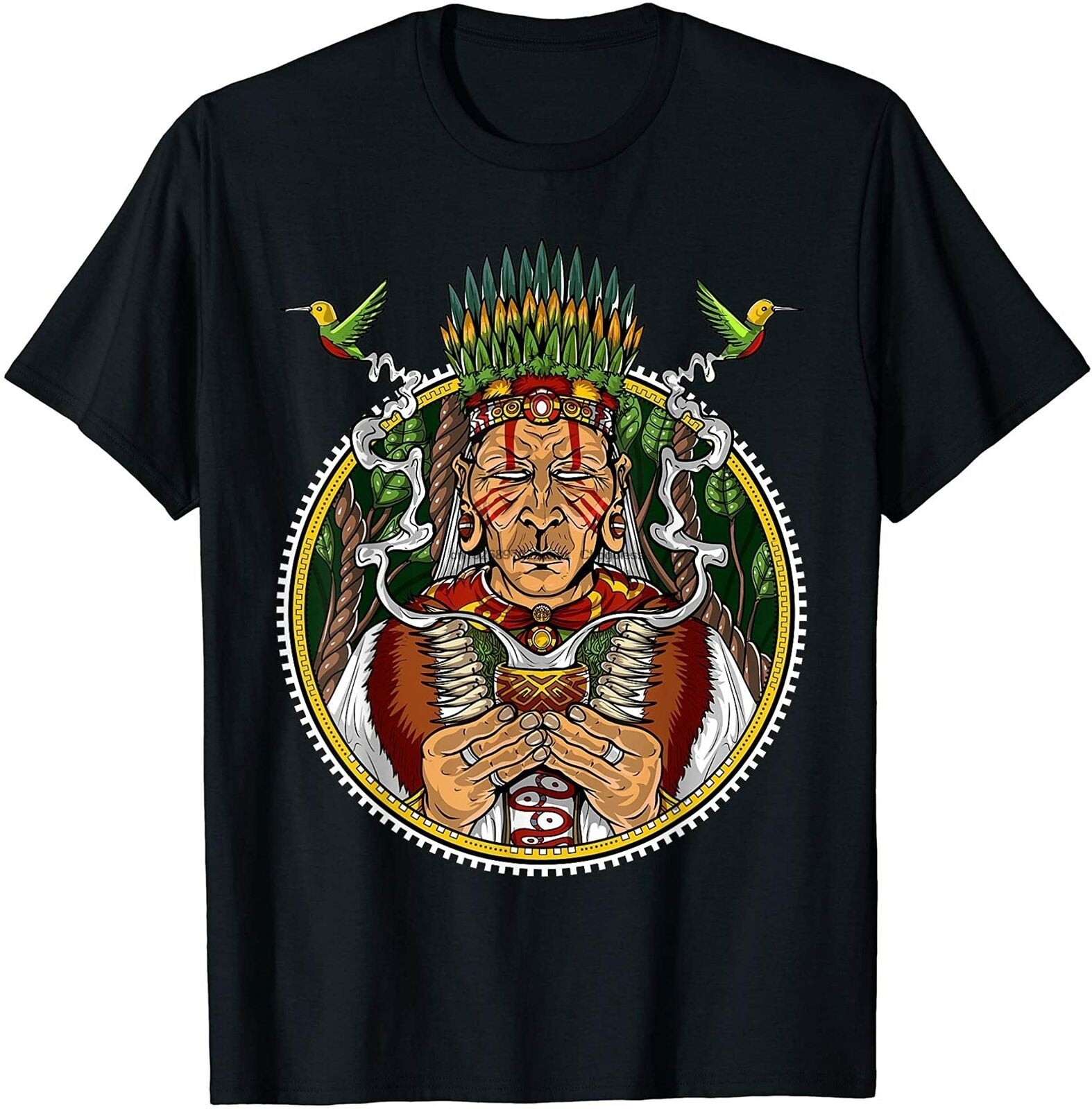 Vintage Psychedelic Ayahuasca Shaman Festival Tshirt – Ishka