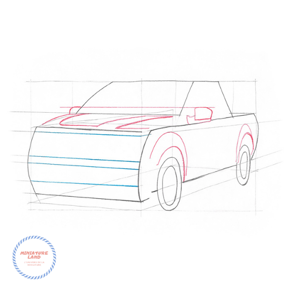 Comment dessiner une voiture étape 6