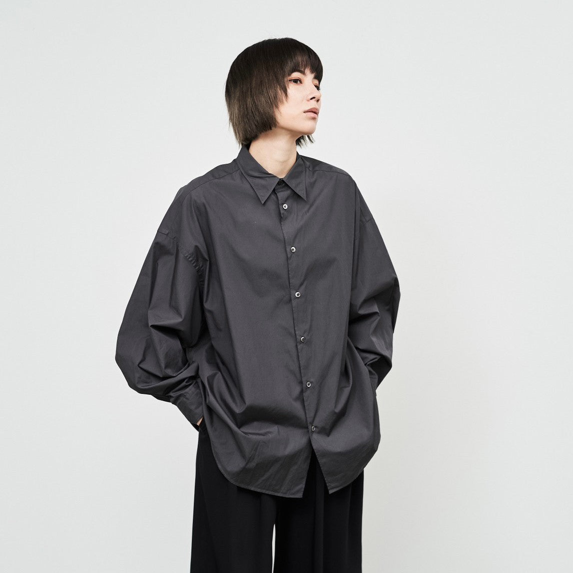 Women's Broad L/S Oversized Regular Collar Shirt – Graphpaper KYOTO