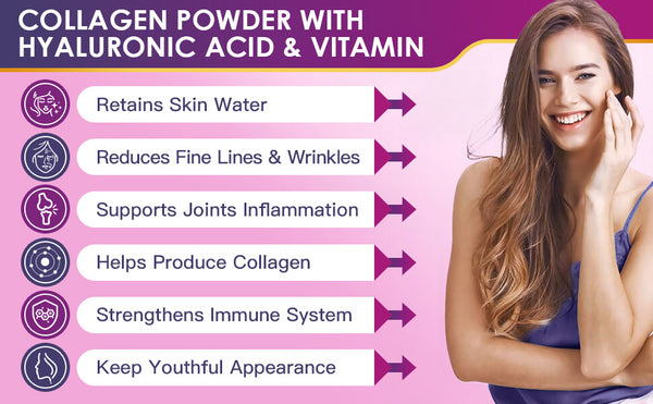 COLLAGEN POWDER WITH HYALURONIC ACID & VITAMIN