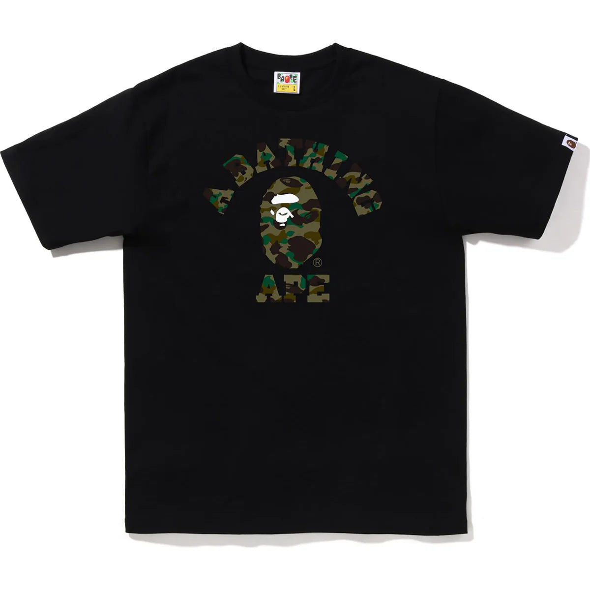 BAPE 1st Camo College Tee Black Green