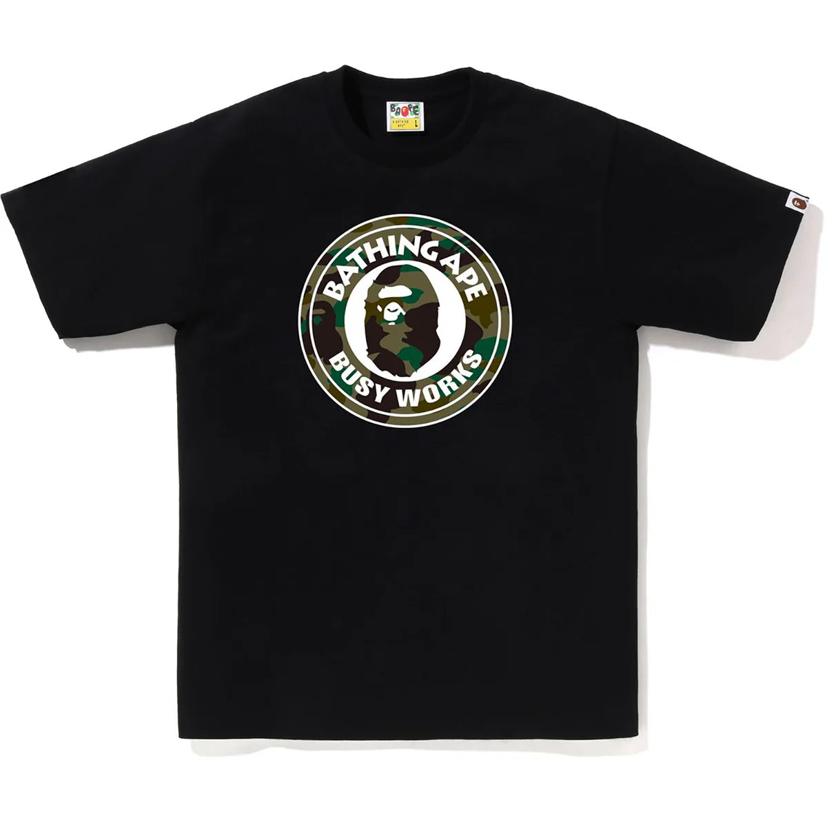 Bape 1ST CAMO BUSY WORKS TEE MENS Black