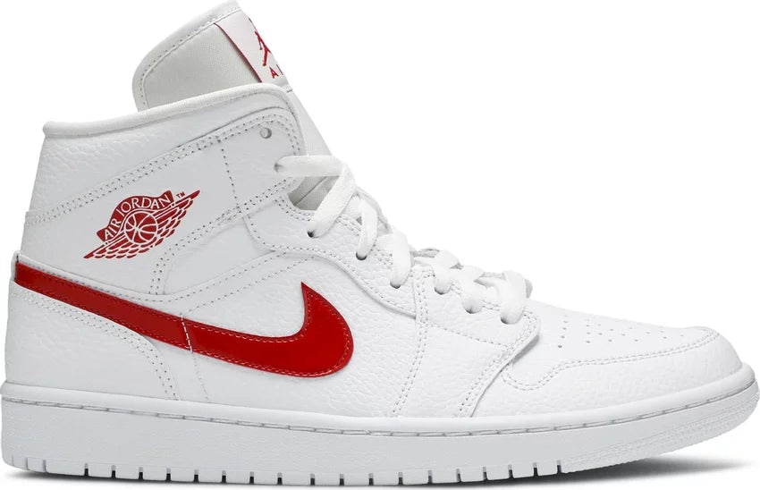 Jordan 1 Mid White University Red (Women's)