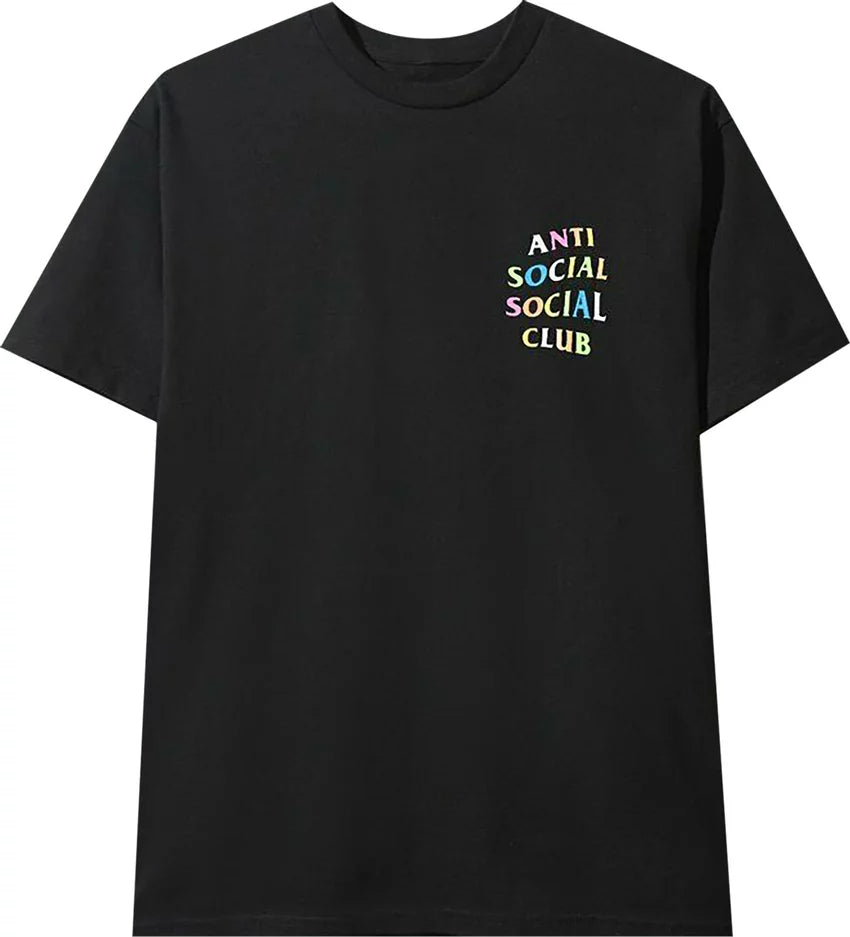 ANTI SOCIAL SOCIAL CLUB RAINBOW LOGO TEE BLACK