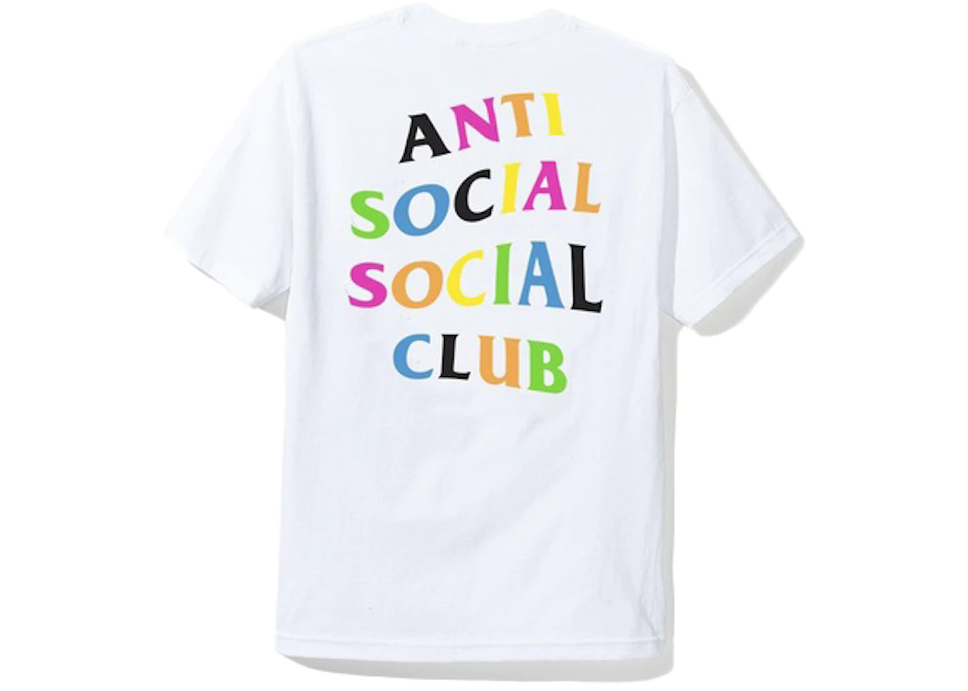 Anti Social Social Club Rainbow Logo Tee White