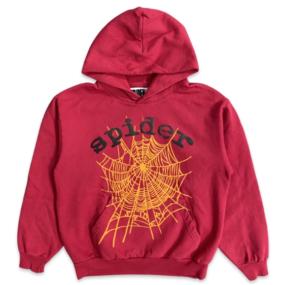 Sp5der Worldwide Logo Hoodie 'Red'