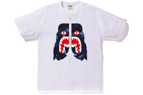 BAPE Color Camo Tiger Tee White/Blue