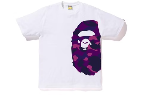 BAPE Color Camo Side Big Ape Head Tee White/Purple
