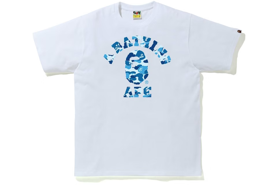 BAPE ABC Camo College Tee (SS21) White/Blue