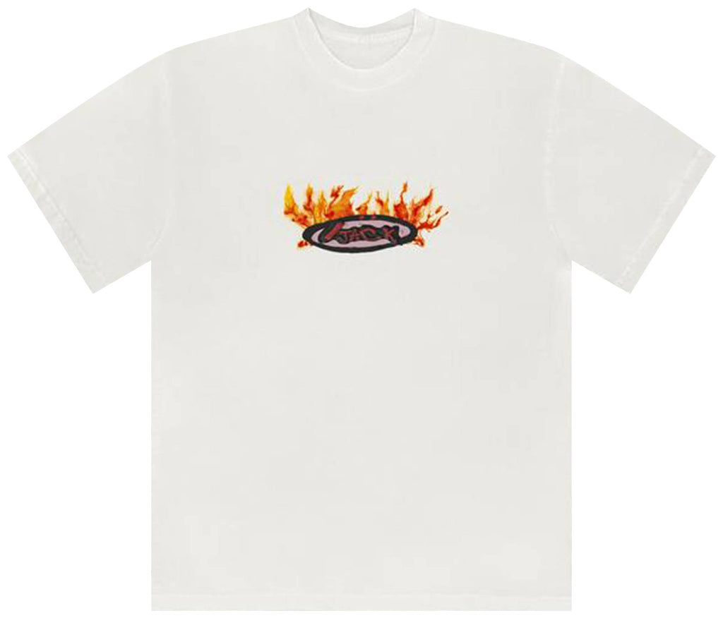 Travis Scott Cactus Jack Flame T-shirt Cream