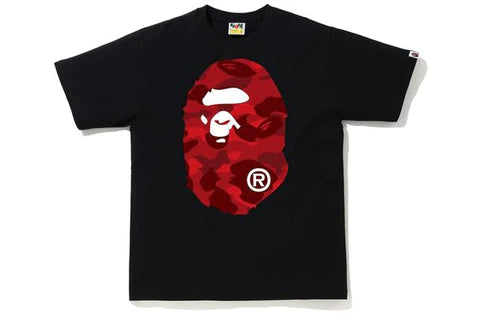 BAPE Color Camo Big Ape Head T-Shirt (SS20) Black/Red